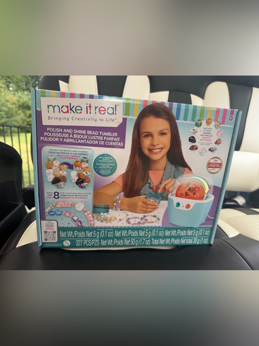 Kids' Pink and Teal Bead Tumbler Jewelry Kit